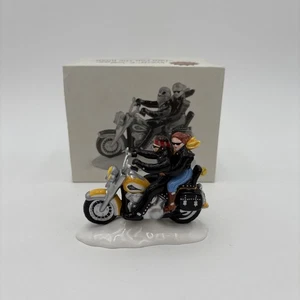Department 56 Harley-Davidson "Two For The Road" Snow Village Figurine 1998 - Picture 1 of 9