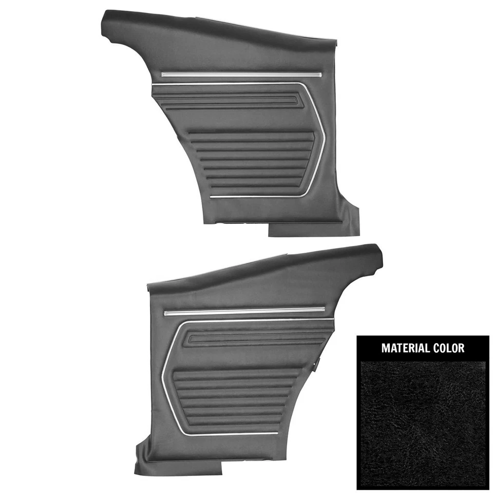 Nuevos paneles laterales traseros preensamblados estándar negros para Chevrolet Camaro PD220C Foto 1 de 1