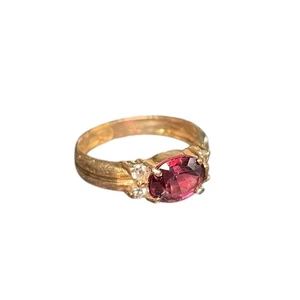 14k Solid Gold Ring with Stones Estimated Size 6 Womens Yellow Gold 585 - Picture 1 of 11