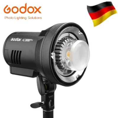 DE Godox AD300Pro TTL Studio Flash 2.4G HSS Tragbarer Blitz 300W Volle Kraft - Bild 1 von 4