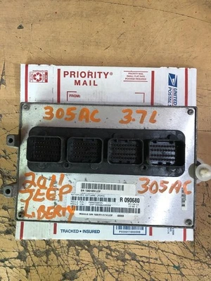2011 11 JEEP LIBERTY 3.7L ECM PCM ECU ENGINE COMPUTER P68079305AC 305 - Image 1 of 2