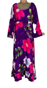 Vintage  Kamehameha Hawaiian Empire Waist  Dress 1960 Mid century Hawaii  XS - Picture 1 of 8