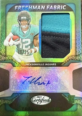 2025 Certified Travis Hunter Freshman Fabric Green Rookie Patch AUTO #19/25 🔥👀 - Image 1 of 2