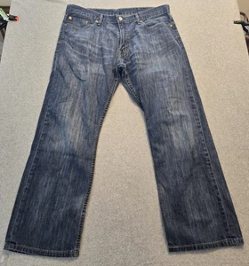 Levis 514 Jeans Mens 38x30 Blue Straight Leg Denim Classic Five Pocket Mid Rise - Picture 1 of 15
