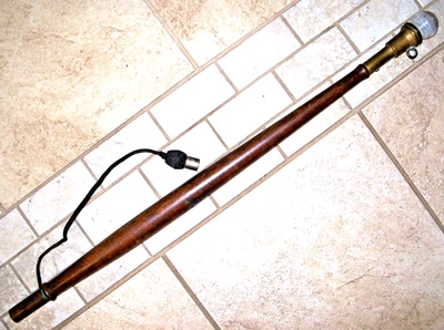 Antiguo globo colmena acanalado vintage navegación náutica luz de popa 25" Foto 1 de 4