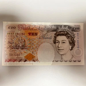 Kentfield £10 Ten Pounds KK17 424791 Elizabeth II Charles Dickens 1812 - 1870 - Picture 1 of 2