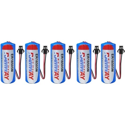 5PCS for Fanso ER18505M 3.6V A 3500mAh Non-rechargeable Battery with Black Plug - Image 1 of 3