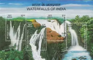 INDIA 2003 Waterfalls Mountain Nature Miniature sheet MNH - Picture 1 of 2
