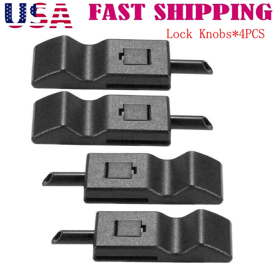 4PCS Door Lock Knobs Front/Rear For 2007-2013 Chevrolet Silverado 1500 2500 3500 - Изображение 1 из 4