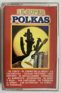 LOS HURACANES Y ESTRELLAS DEL VALLE - 15 SUPER POLKAS - 2003 MEXICAN TAPE ALBUM, - Picture 1 of 4