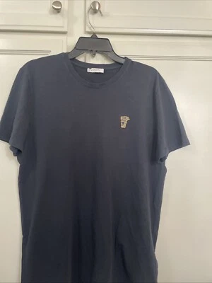 Camiseta Versace Negra Cuello Redondo Hombre L 100% Algodón Logo Medusa Foto 1 de 4