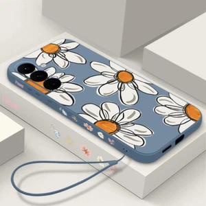 Handyhülle für Samsung S25 S24 S23 Ultra S22 A16 A56 A36 A55 Blume Silikonhülle - Picture 1 of 21