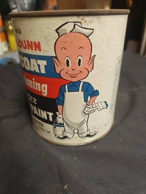 Vtg Cook & Dunn  Advertising Latex House Paint 1 Qt Never Opened - Image 1 of 4