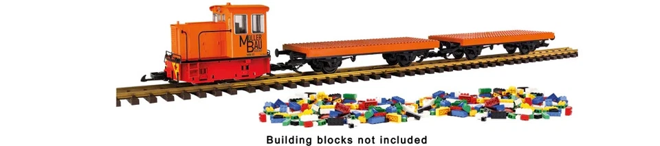 Piko G Scale 37155 Freight Building Block Car R/C Starter Set (G-Scale) 120V - Image 1 of 1