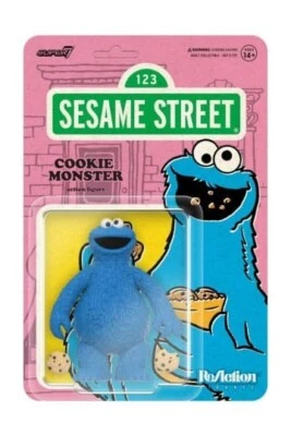 Super7 Sesame Street ReAction Action Figure Wave 02 Cookie Monster 10 Cm MOC OVP - Immagine 1 di 2