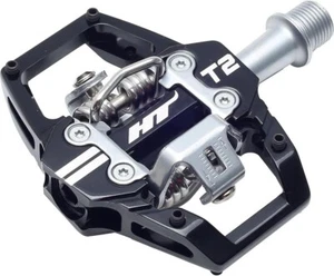 HT Components T2 Clipless Platform MTB Mountain Bike Pedals Titanium Black - Picture 1 of 1