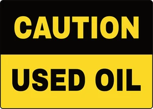 ¡PRECAUCIÓN OSHA! ACEITE USADO | Etiqueta de calcomanía de vinilo laminado - Imagen 1 de 4