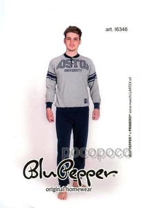 Long Sleeve Cotton Interlock Pajamas For Boys Blue Pepper Art. I6346 - Picture 1 of 1