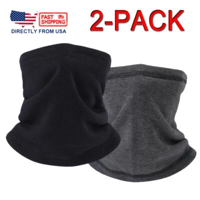 2PACOTES Aquecedor de Pescoço Gaiter Inverno Lã Esqui Máscara Facial Tubo Cachecol para Clima Frio - Imagem 1 de 4
