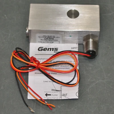 Gems Sensors Liquid Flow Switch FS-10798, 25364, 1/2" NPT SPDT, 0.5 to 20 GPM - Image 1 of 4