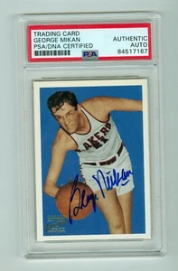 George Mikan 1996 Topps Stars Reprints 1948 Bowman On Card Autograph PSA/DNA - Picture 1 of 2