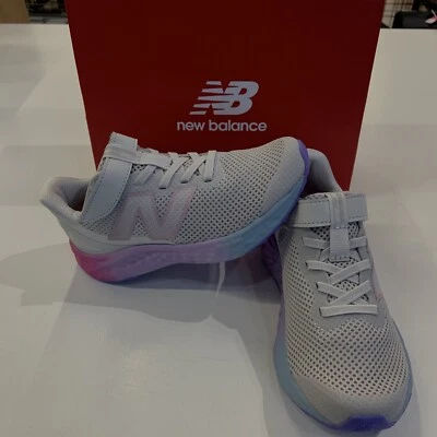 New Balance Fresh Foam Arishi V4 Grey Pink Bungee Lace. - Image 1 of 4