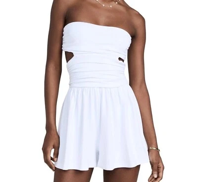 Mameluco Susana Monaco tubo recortado recogido en blanco azúcar para mujer talla pequeña nuevo con etiquetas Foto 1 de 4