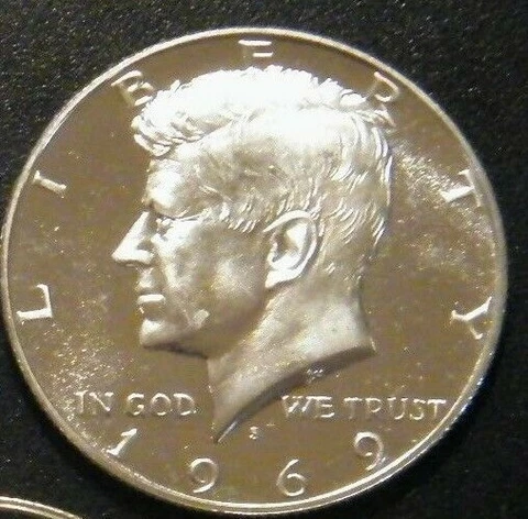 1969 S Kennedy Choice to Gem Proof Half Dollar 40% Silver US Cover
