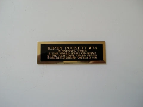 Kirby Puckett Twins Nameplate For A Baseball Card Plaque Or Ball Cube 1" X 3" Cover