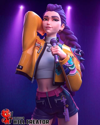 Estatua de resina de ídolo Kpop pintada a mano: Rumi Fan Art coleccionable Foto 1 de 4