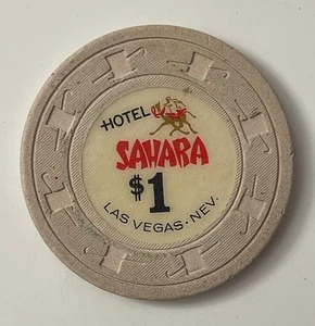 Vintage Sahara Hotel $1 Casino Chip Las Vegas Nevada cappello canna - Foto 1 di 2