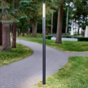 Lucande LED Mastleuchte 2,20 m, Wegeleuchte modern, Aussenleuchte Stehlampe, mod - Bild 1 von 7