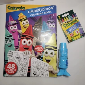 Crayola Limited Edition 8 Retired Colors Crayons Coloring Book & Sharpener BLIZZ - Picture 1 of 6