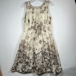 Vestido Lands’ End Floral Ajuste y Acampanado Floral Línea A Talla 12 Bolsillos Forrado Solero L - Imagen 1 de 11