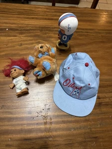 Houston Oilers Vintage Lot Sammlerstücke Trollbär Wackelkopf Mütze - Bild 1 von 12