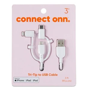 Connect one Tri - tip to USB Cable 6' Connector iPod iPhone iPad - Bild 1 von 6