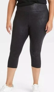 Ava & Viv Women's Plus Size High-Waisted Leggings - Size 1X 16W/18W - Black - Picture 1 of 4