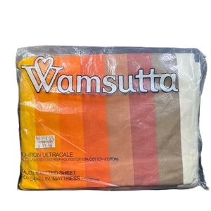 Lenzuolo matrimoniale vintage Wamsutta Tomorrow's Rainbow nuovo con scatola Younkers - Foto 1 di 3