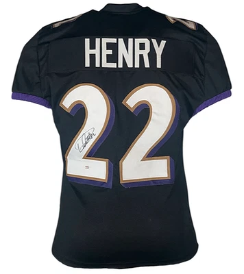 Derrick Henry Signed Baltimore Black Football Jersey (PSA) - Image 1 of 3
