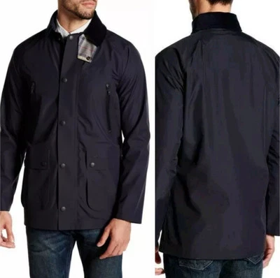 Barbour Bankside Jacket Dark Navy Blue Waterproof Breathable Dress Tartan Men L - Image 1 of 4