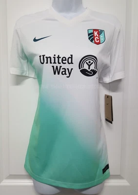 NIKE KC CURRENT Women’s  SOCCER SECONDARY JERSEY - TEAL - Image 1 of 4