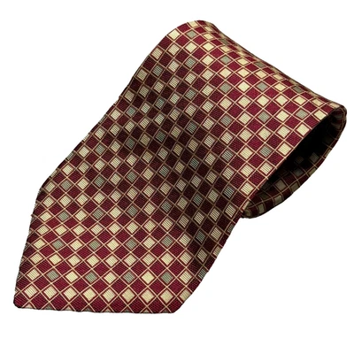 Corbata Hermes Tejida Caja Patrón París 100% Seda Hecha en Francia Roja 4" Foto 1 de 4