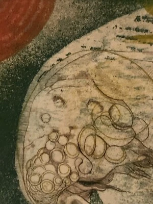 Tableau ancien lithographie originale Spirales N 28/30 style Albert-Edgar Yersin - Photo 1/4