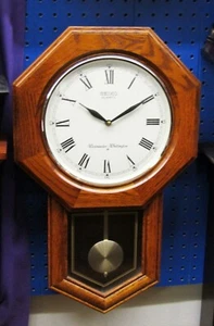 SEIKO SCHOOL HOUSE WALL CLOCK WITH DUAL CHIMES QXH102BC - Picture 1 of 2