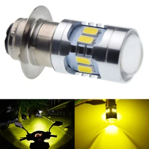 P15D Motorcycle LED Headlight Yellow Bulb H6M 6V-30V PX15d P15d-25-1 Motorbike - Picture 1 of 8