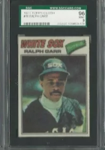 Tarjeta adhesiva de béisbol 1977 Topps tela #18 Ralph Garr, Medias Blancas de Chicago SGC 9 - Imagen 1 de 1