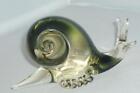 LOVELY VINTAGE RETRO LARGE MURANO SMOKEY GREY GLASS SNAIL PAPERWEIGHT ORNAMENT