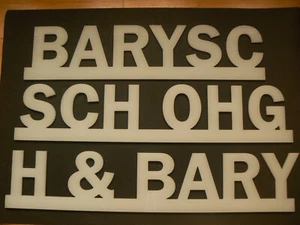 Werbeschild,Werbung,Schriftzug,3 Teile,Kunststoff,Deko,Konvolut,gebraucht - Bild 1 von 10