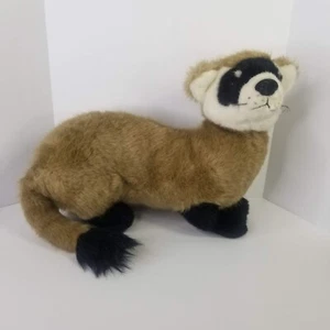 Applause Vintage 1990 Schwarzfuß Frettchen Plüschtier Stofftier realistisch 13 Zoll WWF - Bild 1 von 10