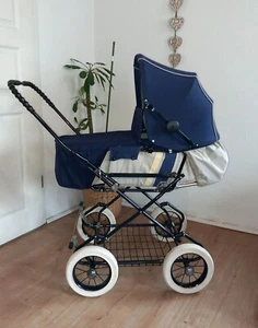 Teutonia Quattro Vintage 80-90er Kombi Kinderwagen Retro Nostalgie Leinen Öko - Bild 1 von 21